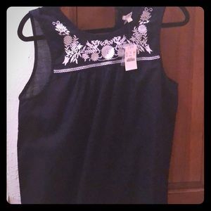 JCrew embroidered top